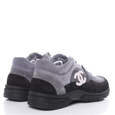 chanel sneakers black|Chanel sneakers grey suede.